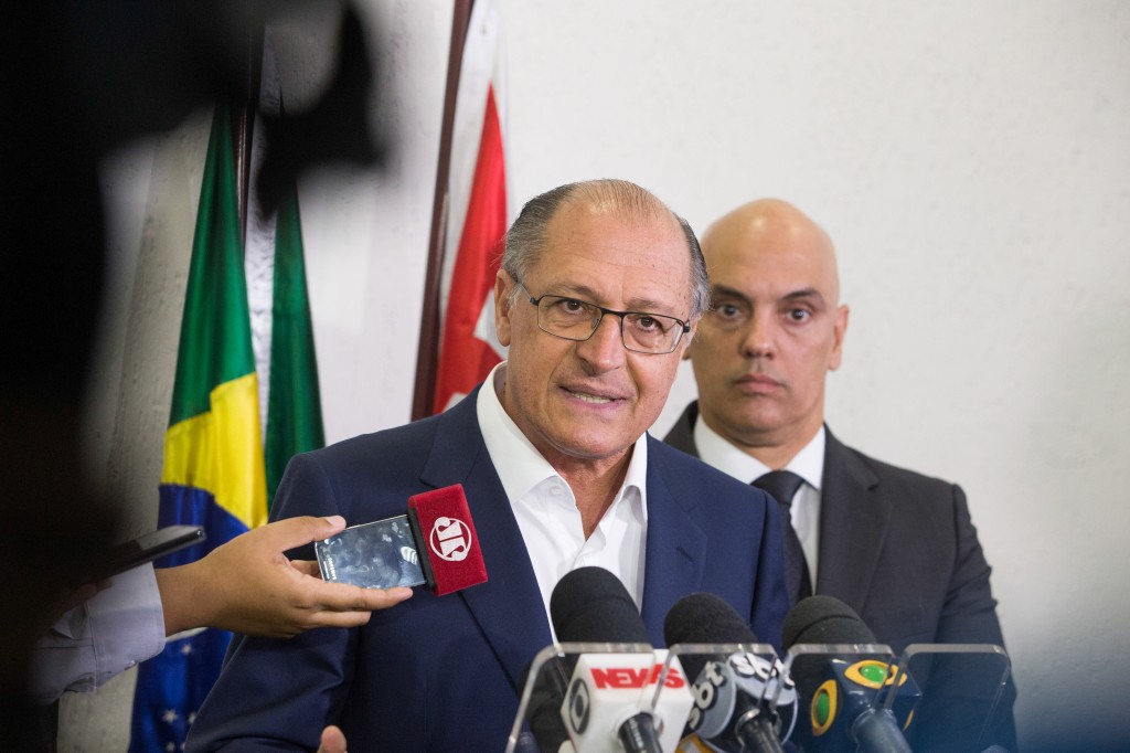 Governador durante anúncio na redução inédita dos índices de criminalidade