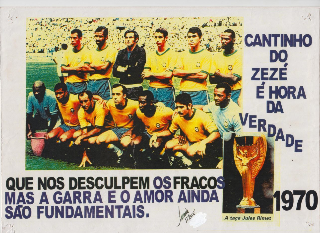 Cantinho do Zezé na força da mensagem faz homenagem a Seleção Brasileira relembrando as conquistas de 1958, 1962, 1970, 1994, 2002 na brilhante performance dos astros brasileiros na chamada hora da verdade